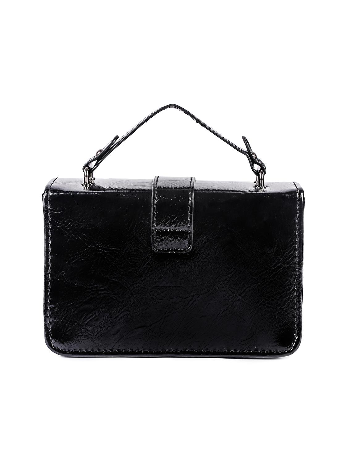black leatherette (pu) regular sling bag - 16712579 - Zoom Image - 2