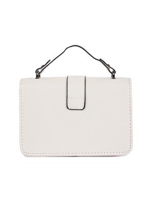 white leatherette (pu) regular sling bag - 16712580 - Standard Image - 2
