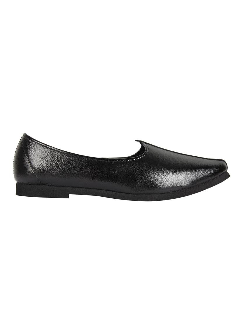 black leatherette slip on jutis - 16712929 - Zoom Image - 2