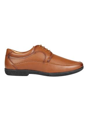 tan leatherette lace-up derbys - 16712934 - Standard Image - 2