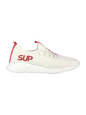 white mesh lace up sport shoes - 16712977 - Standard Image - 2