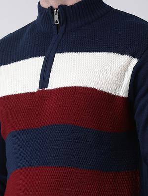 navy blue striped pullover - 16713499 - Standard Image - 5
