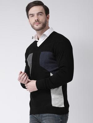 black color block pullover - 16713515 - Standard Image - 2