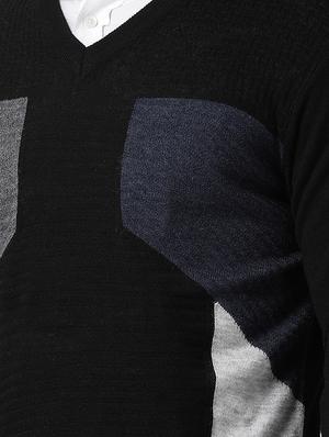 black color block pullover - 16713515 - Standard Image - 5