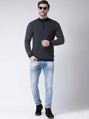 navy blue striped pullover - 16713526 - Standard Image - 2