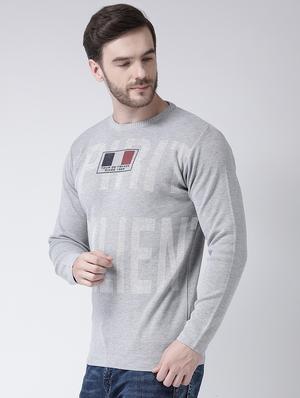 grey printed pullover - 16713536 - Standard Image - 2