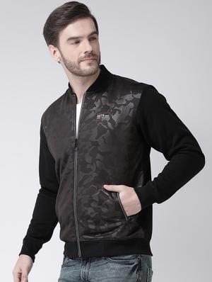 black printed casual jacket - 16713556 - Standard Image - 2