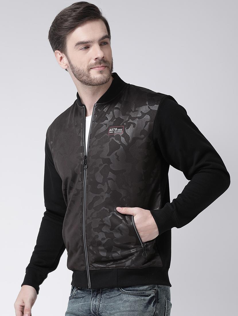 black printed casual jacket - 16713556 - Zoom Image - 2
