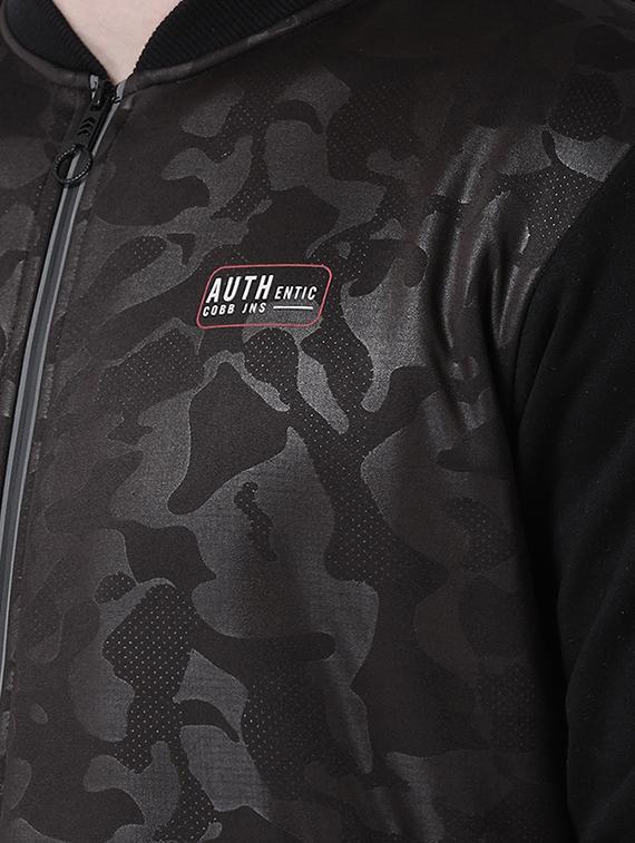 black printed casual jacket - 16713556 - Zoom Image - 5