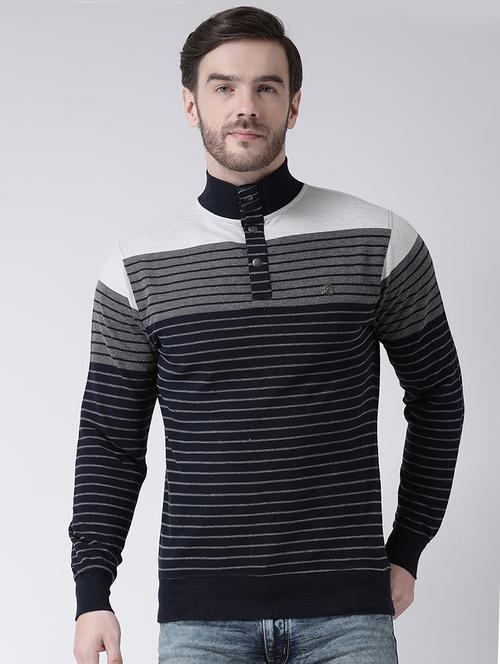 navy blue striped sweatshirt - 16713572 - Standard Image - 1