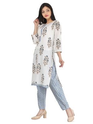 floral printed kurta palazzo set - 16713577 - Standard Image - 2