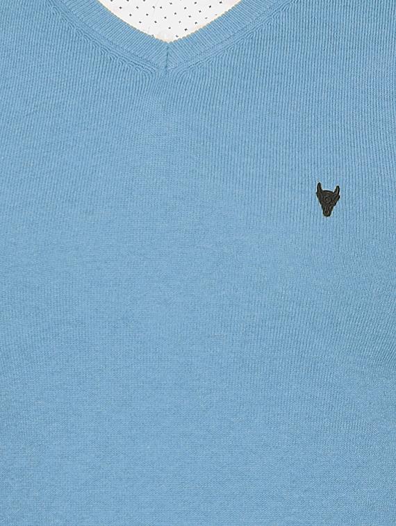 light blue solid pullover - 16713649 - Zoom Image - 5