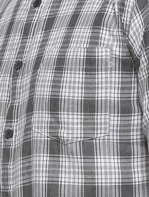 grey checkered casual shirt - 16713861 - Standard Image - 5