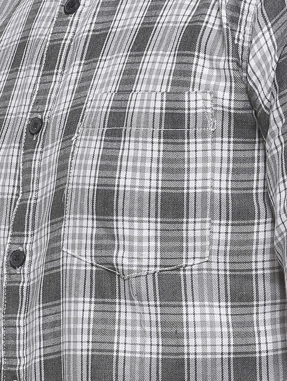 grey checkered casual shirt - 16713861 - Zoom Image - 5