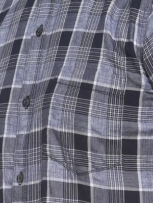 navy blue checkered casual shirt - 16713870 - Standard Image - 5