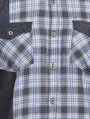 blue checkered casual shirt - 16713877 - Standard Image - 5