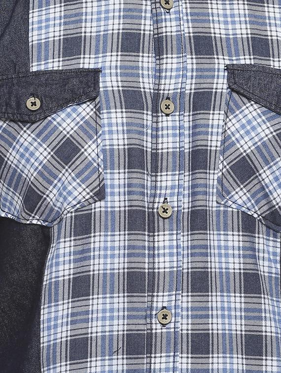 blue checkered casual shirt - 16713877 - Zoom Image - 5