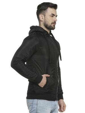 black solid casual jacket - 16713887 - Standard Image - 2