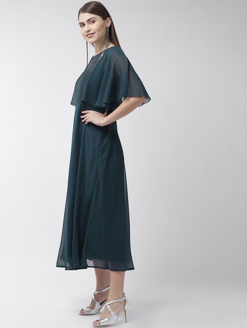 embellished detail cape sleeved dress - 16713926 - Zoom Image - 2
