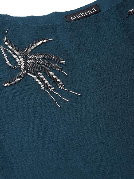 embellished detail ruffle sleeved top - 16713949 - Zoom Image - 5