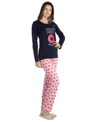 round neck quirky nightwear set - 16713968 - Standard Image - 2