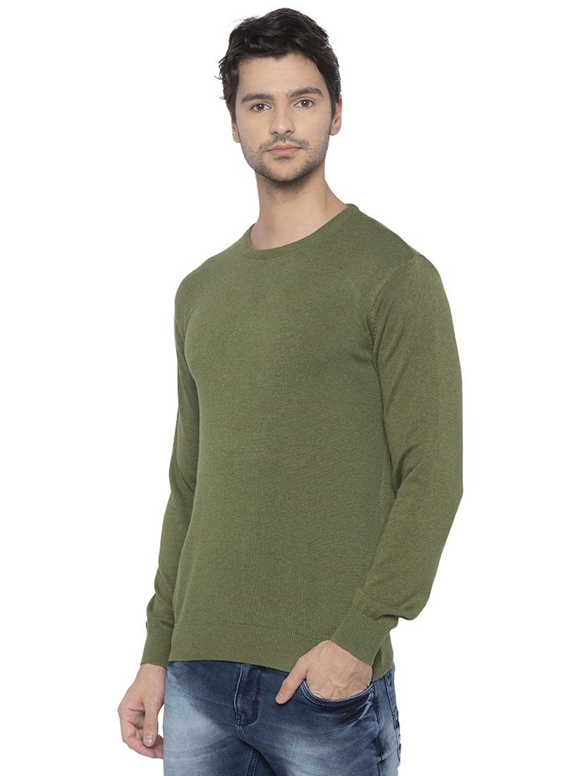green solid pullover - 16714050 - Zoom Image - 2
