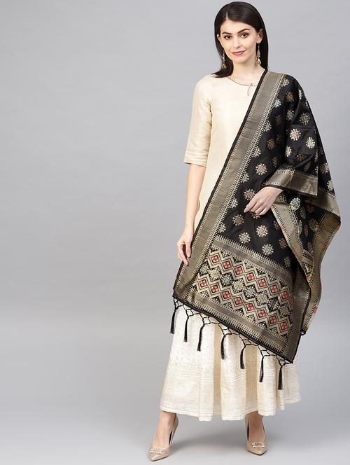 ethnic motif banarasi dupatta - 16714075 - Standard Image - 1