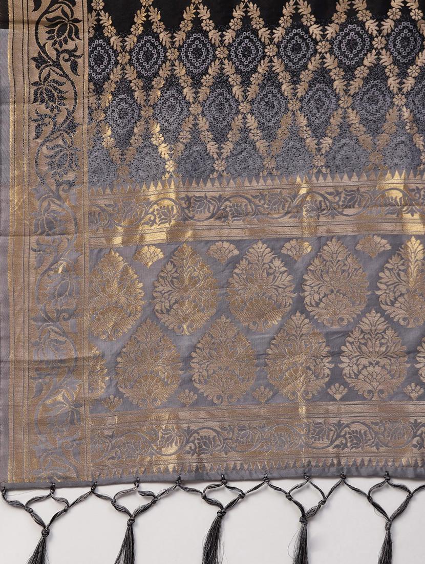 floral banarasi dupatta - 16714103 - Zoom Image - 2