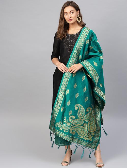 paisley banarasi dupatta - 16714125 - Standard Image - 1