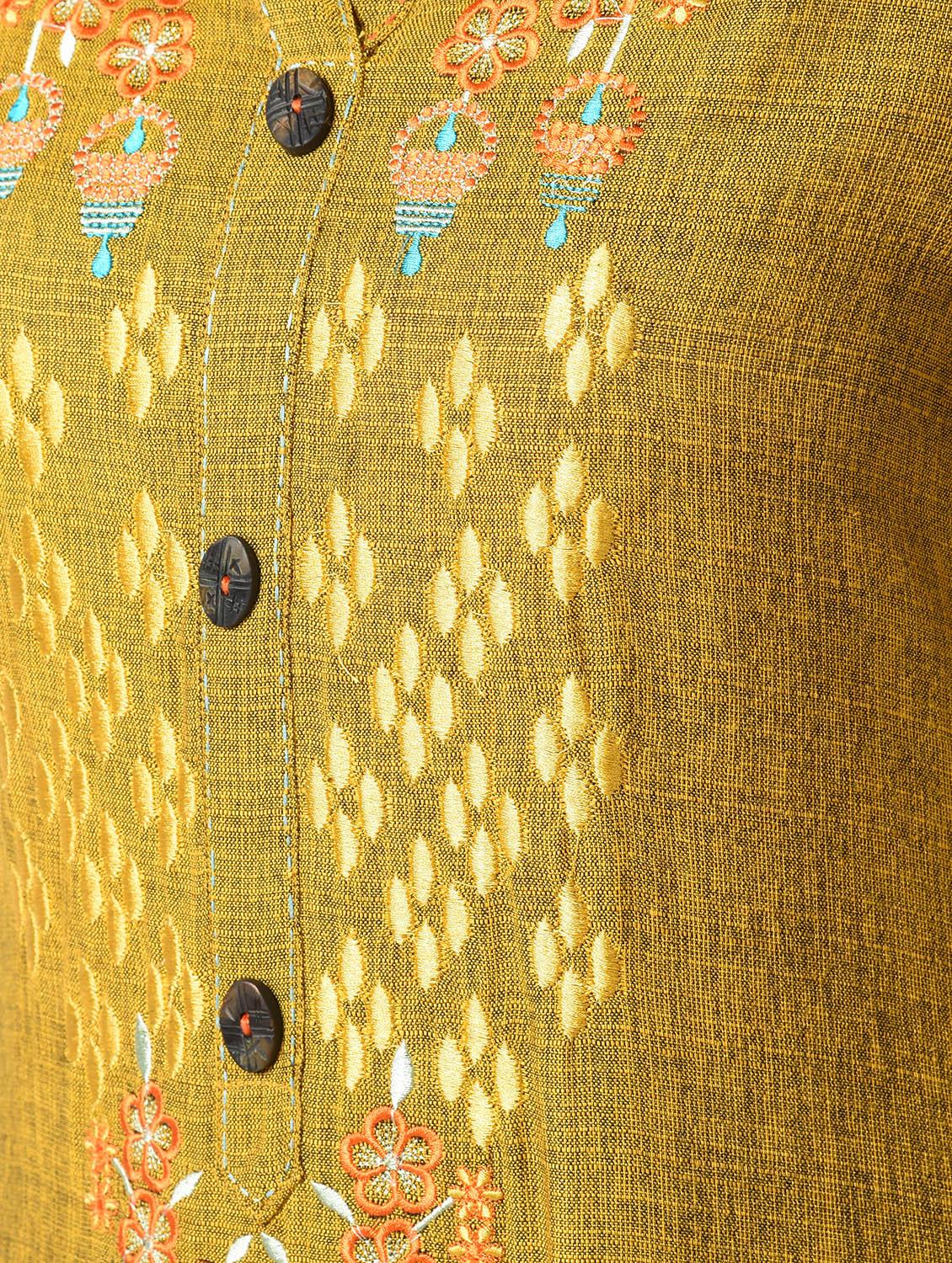 embroidered straight kurta - 16714168 - Zoom Image - 5