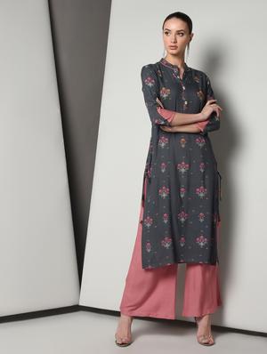 floral kurta palazzo set - 16714194 - Standard Image - 2