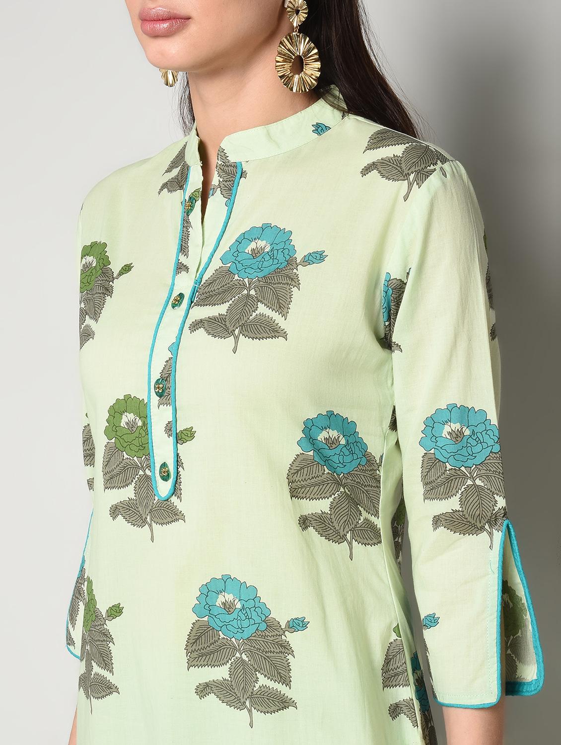 floral kurta pant set - 16714201 - Zoom Image - 5