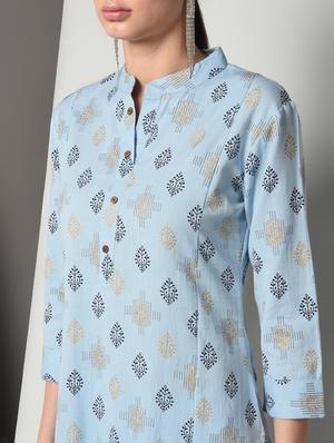 block print kurta pant set - 16714202 - Standard Image - 5