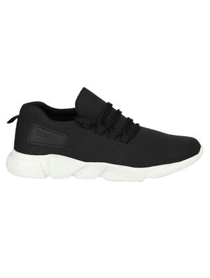 black fabric lace up sport shoes - 16714344 - Standard Image - 2