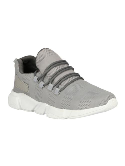 grey fabric lace up sport shoes - 16714346 - Standard Image - 1