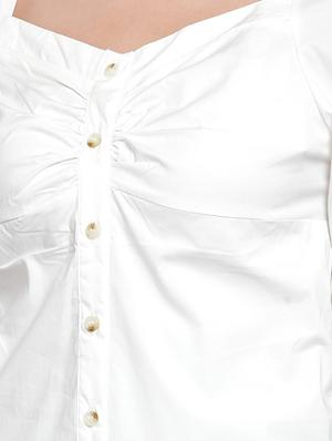 sweetheart neck solid shirt - 16714373 - Standard Image - 5