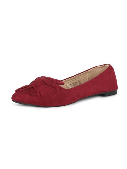 maroon slip on ballerinas - 16714789 - Very Small Image - 1