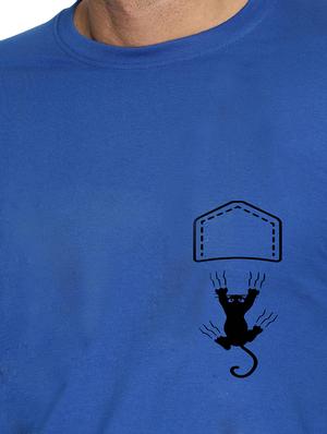 blue chest printed t-shirt - 16716262 - Standard Image - 5