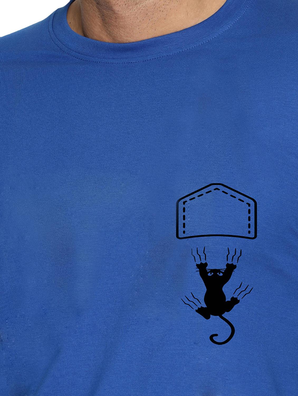 blue chest printed t-shirt - 16716262 - Zoom Image - 5