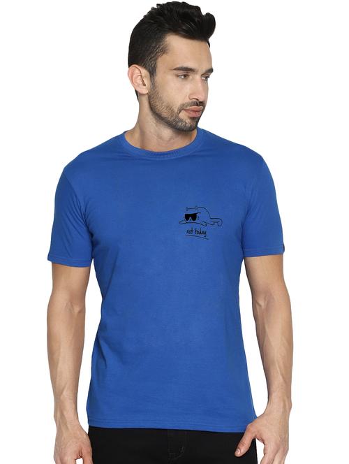 blue chest printed t-shirt - 16716263 - Standard Image - 1