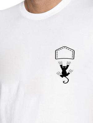 white chest printed t-shirt - 16716265 - Standard Image - 5