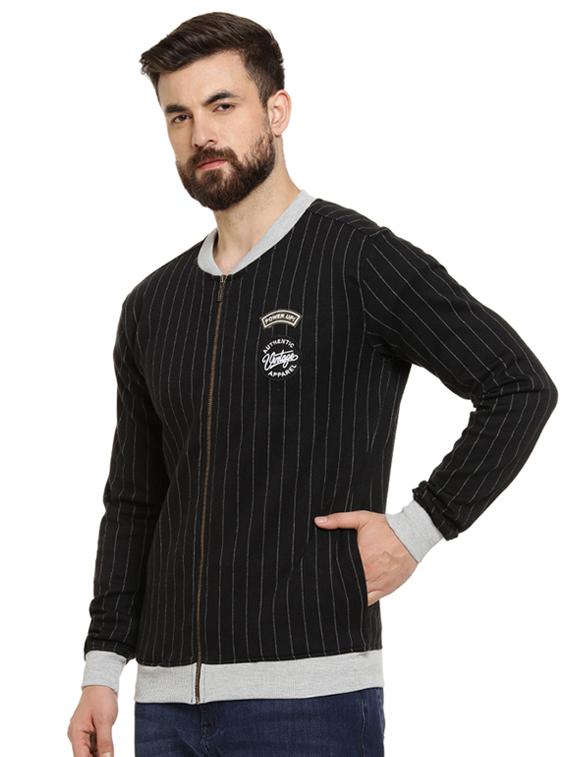 black striped casual jacket - 16716871 - Zoom Image - 2