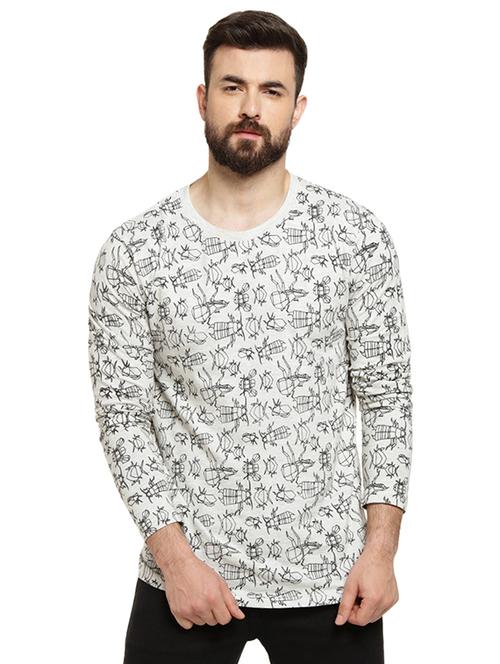 white printed t-shirt - 16716904 - Standard Image - 1