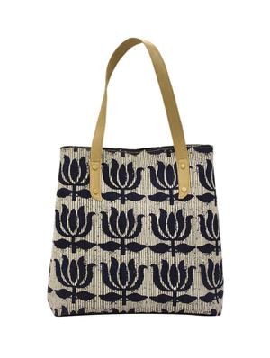 blue canvas regular handbag - 16717092 - Standard Image - 2