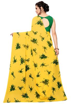 floral printed saree with blouse - 16717235 - Standard Image - 2