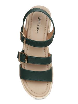 green back strap sandals - 16717350 - Standard Image - 5