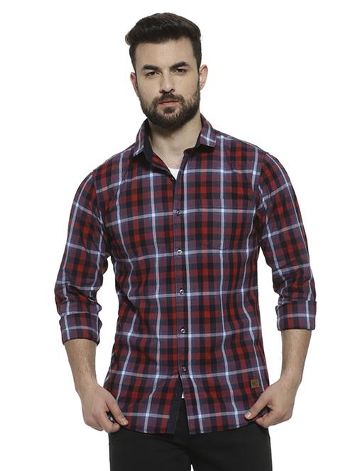 red checkered casual shirt - 16717650 - Standard Image - 1