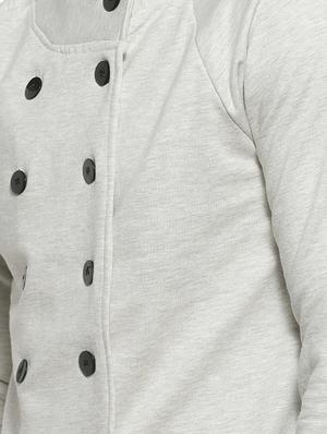 grey solid casual jacket - 16717668 - Standard Image - 5