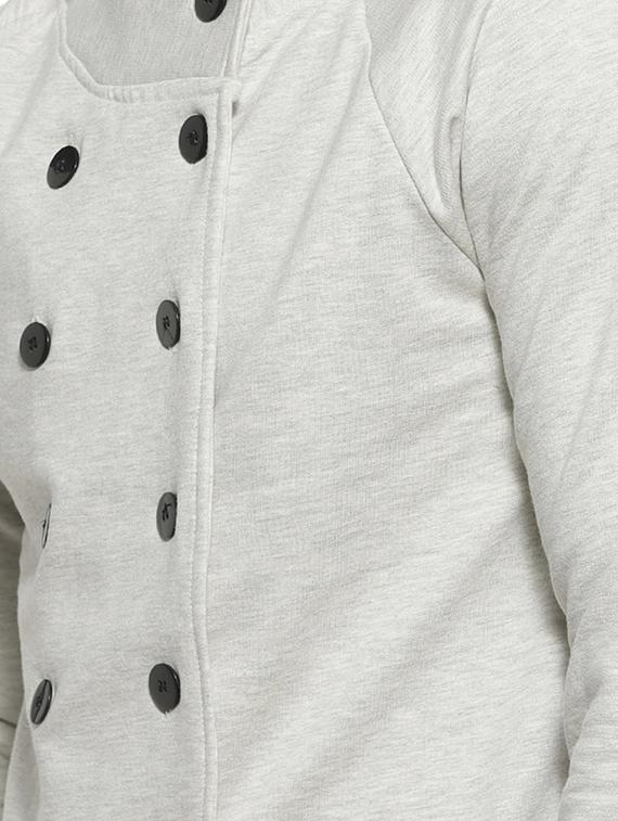 grey solid casual jacket - 16717668 - Zoom Image - 5