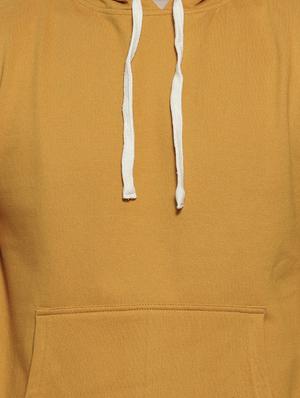 yellow solid hooded sweatshirt - 16717671 - Standard Image - 5